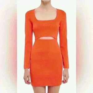 NWT Endless Rose Cutout Knit Mini Bodycon Dress